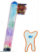 Cepillo de dientes y muela